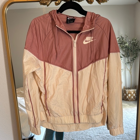Nike Jackets & Blazers - Nike Women's Two-Tone Jacket - Cream and Pink